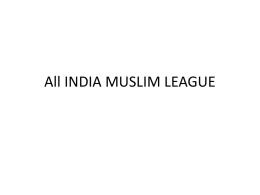 All INDIA MUSLIM LEAGUE - IBT LUMHS