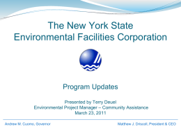 The New York State Environmental Facilities Corporation