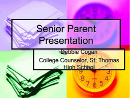 Senior Parent Night - Ridge Point High School