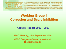 Folie 1 - European Federation of Corrosion