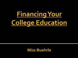Financing your Education