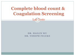 Complete blood count Lab Tests