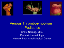 Thrombosis in Pediatrics