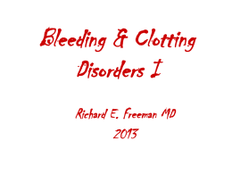 Bleeding & Clotting Disorders