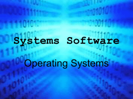 Systems Software - Shawlands Academy