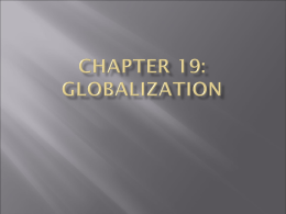 Chapter 19: Globalization
