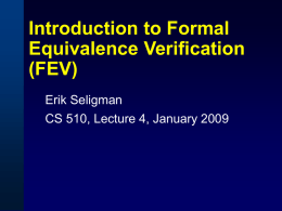 Formal Verification: An Overview
