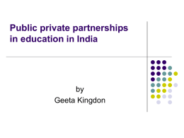 Public private partnerships in education