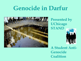 Genocide in Darfur - University of Chicago