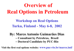 Real Options and Investment under Uncertainty in E&P