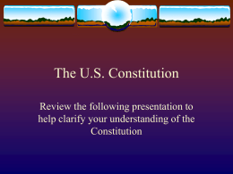 The U.S. Constitution - Frontier Homepage Powered by Yahoo