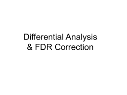 Global FDR analysis - Stanford University