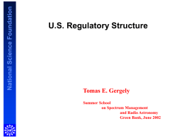 U.S. Regulatory Structures
