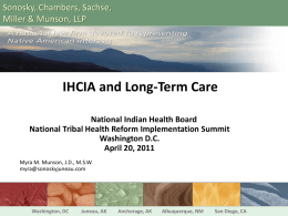 Reauthorization of the Indian Health Care Improvement Act