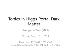 General Aspects of Higgs Portal Dark Matter