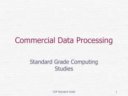 Commercial Data Processing Part 1
