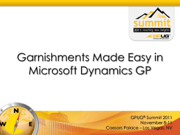 Garnishments Made Easy in Microsoft Dynamics GP