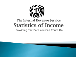Statistics of Income