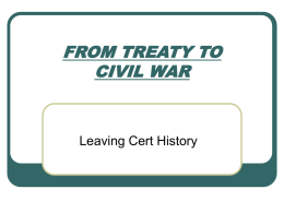 FROM TREATY TO CIVIL WAR