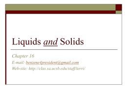 Liquids and Solids - University of California, Santa Barbara