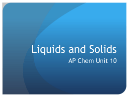 Liquids and Solids - Susquehanna Township School District