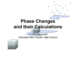 Phase Changes and their Calculations