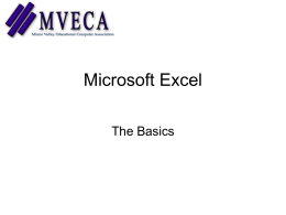 Microsoft Excel Basics (PowerPoint) - mveca-home