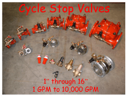Technical-Class - Cycle Stop Valves, Inc.
