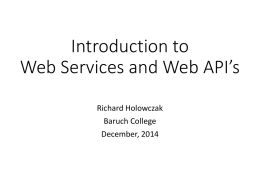 Web Services - City University of New York
