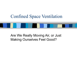 Confined Space Ventilation - Mine Safety and Health