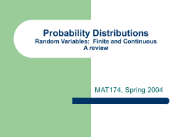 Random Variables - Arizona State University