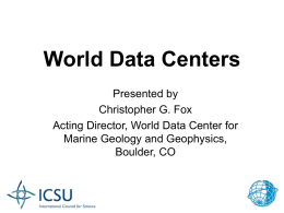 World Data Centers - MARGINS