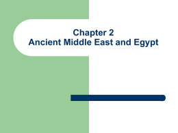 Chapter 2 Ancient Middle East and Egypt