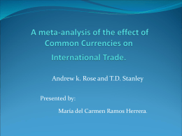 A meta-analysis of the effect of Common Currencies on