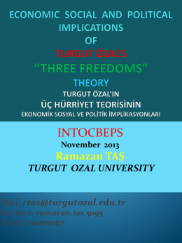 PowerPoint Sunusu - Turgut Ozal University