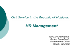 Resursele umane din serviciul public: cadrul normativ