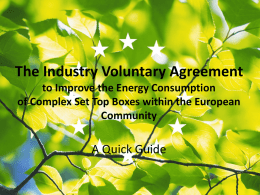 A Quick Guide for the Voluntary Agreement