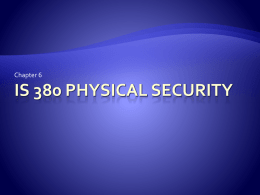 IS 380 Physical Security
