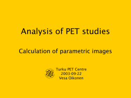 Analysis of PET studies