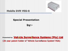 PowerPoint 簡報 - Vehicle Surveillance Systems Mobile
