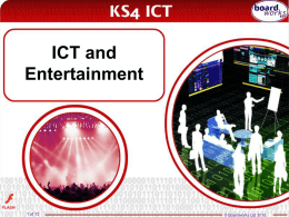 ICT and Entertainment