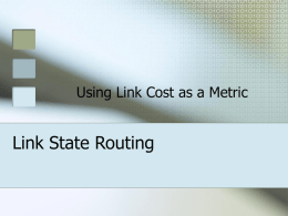 Link State Routing - University of Windsor