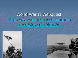 World War II Webquest - Mr. Stack's World History Classes