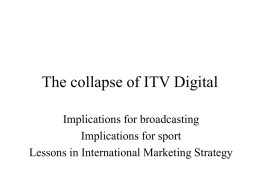 The collapse of ITV Digital