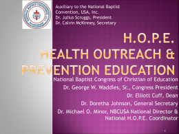 H.O.P.E. Health Outreach & Prevention Education