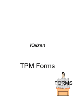 T.P.M. Kaizen forms