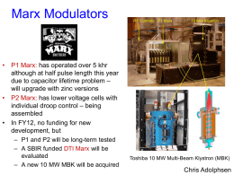 Marx P1 Slides LCWS 2011 - International Linear Collider