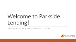 Welcome to Parkside Lending!