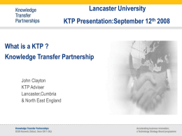 KTP presentation by John Clayton