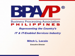 Philippine Contact Center Industry Overview